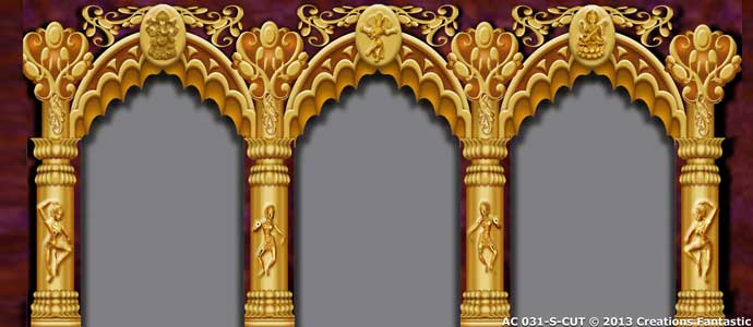 Backdrop AC 031-S Indian Dance Temple Arches