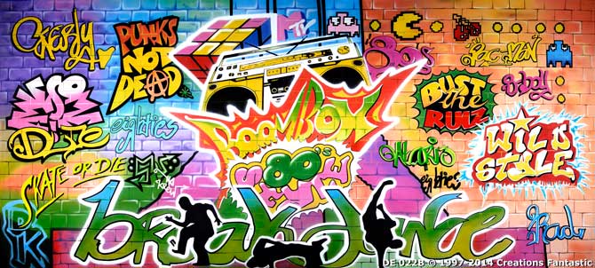 Backdrop DE022B 1980's Graffiti B