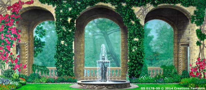 Backdrop GS 017B-SS Courtyard Garden 1B