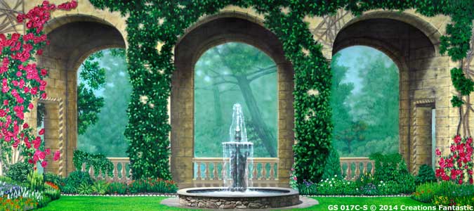 Backdrop GS 017C-S Courtyard Garden 1C