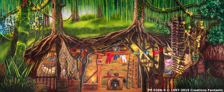 Backdrop PP 030B-S Peter Pan Lost Boys Hideout 1B